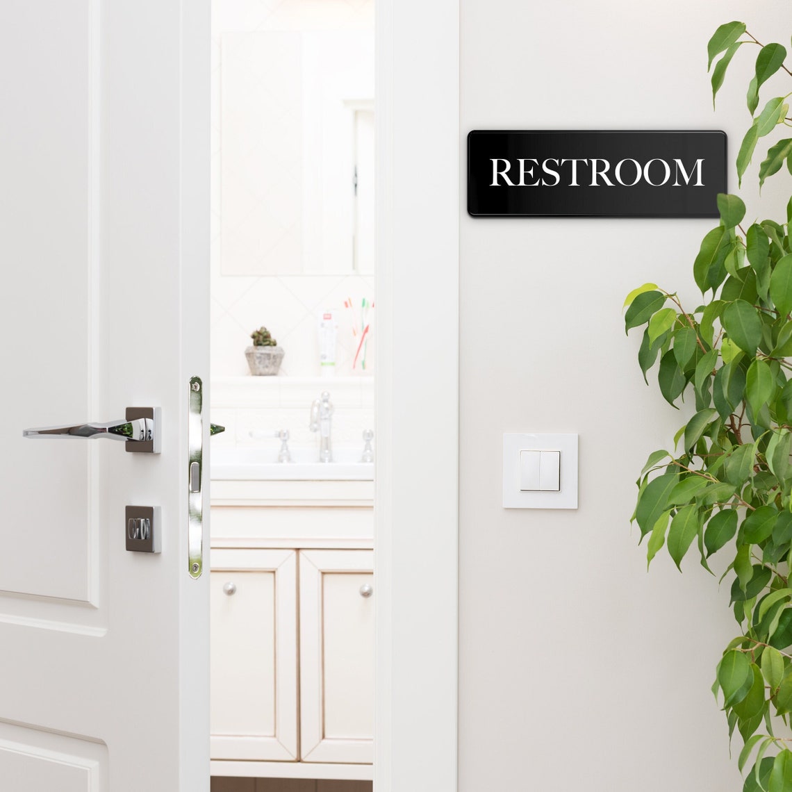 Restroom Sign / Unisex / Ideal Bathroom Signs for the Office - Etsy