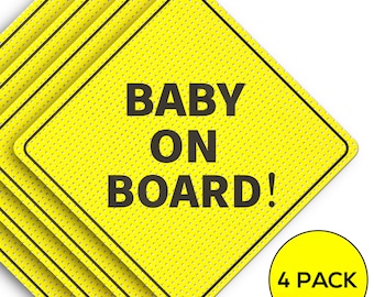 BABY ON BOARD CHILD SAFETY SUCTION CUPS CAR VEHICLE SIGN BLUE/PINK BOY/GIRL 
