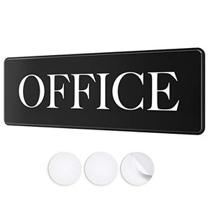 Office Sign - Ideal Business Sign - Professional Signs for Door, Wall, Window or Cubicle - 9&quot; by 3&quot; - Ideal For Home or Work Office