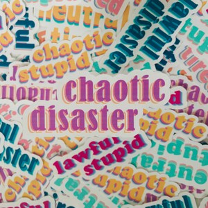 Chaotische Ramp Sticker - Voor Laptop, Waterfles, Dagboek, Auto