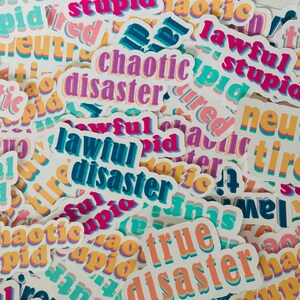 Alignment Chart Sticker Pack - Voor laptop, fles water, dagboek, auto