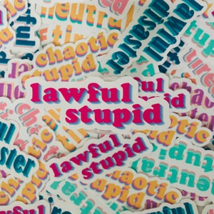 Wettige stomme sticker - voor laptop, fles water, dagboek, auto