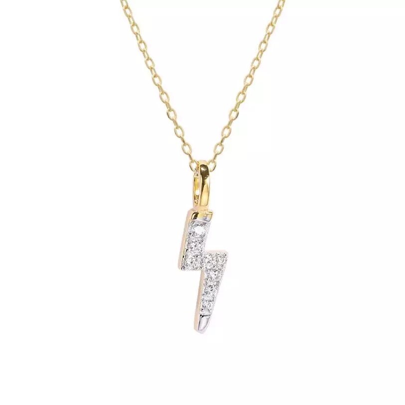 Lightning Bolt Necklace Etsy