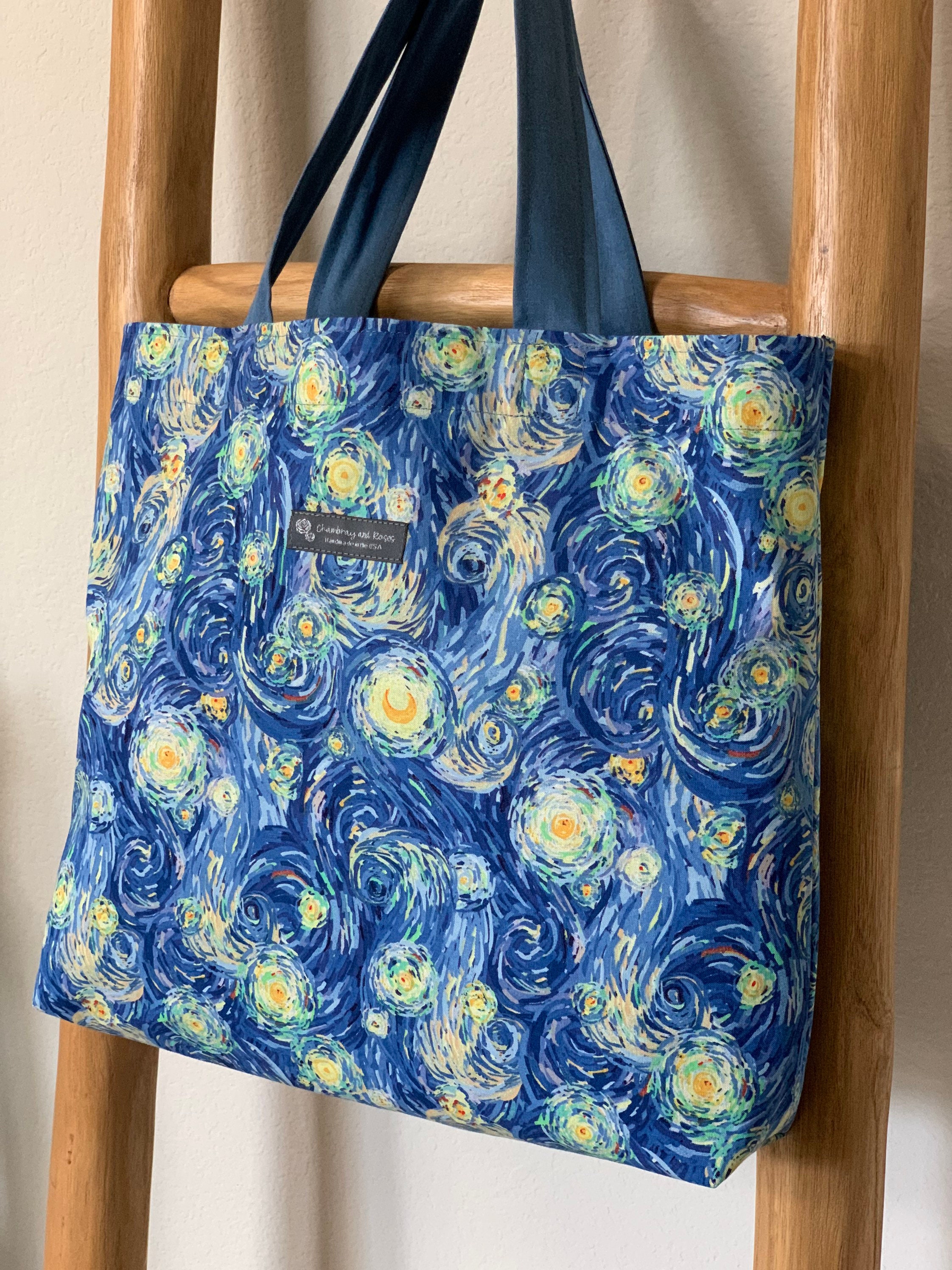 Van Gogh Tote Bag
 Van Gogh Starry Night inspired Tote Bag Fully lined Womens