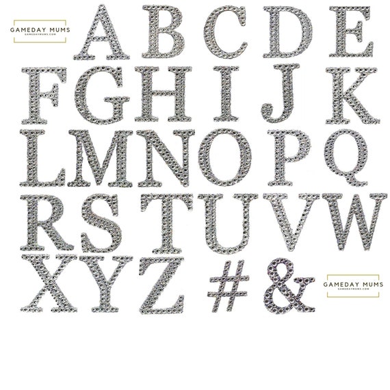 6 Black Decorative Rhinestone Letter Stickers Alphabet Stickers for DIY  Crafts