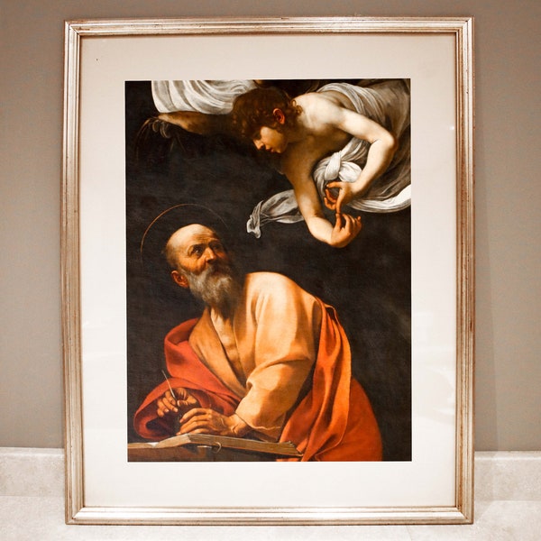 St. Matthew's Inspiration by Caravaggio, San Luigi dei Francesi, Rome - Instant download