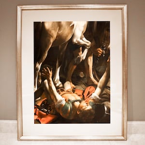 St. Paul&#39;s Conversion by Caravaggio - Santa Maria del Popolo, Rome - Instant download
