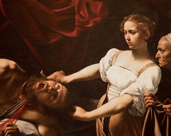 Judith Beheading Holofernes by Caravaggio, Galleria Nazionale d'Arte Antica, Rome - Instant digital download