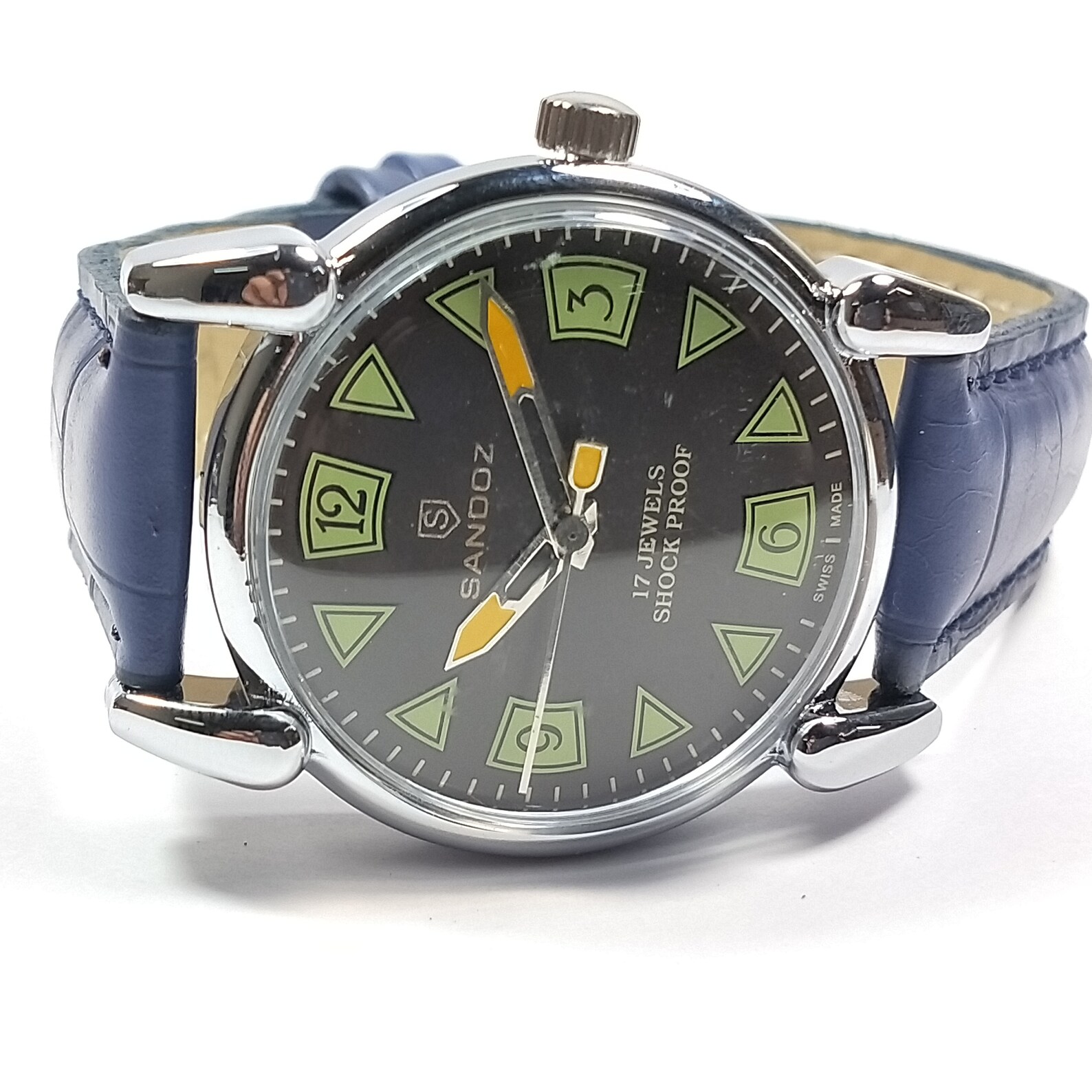 Vintage Sandoz Hand Winding Wrist Watch Men's Gents FHF Etsy