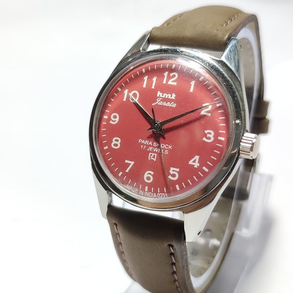 Vintage Hmt Janata Mechanical Hand Winding ST96 Movement Dial Wrist Watch C34