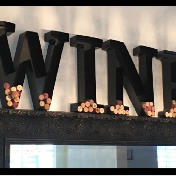 Wine Cork Letter Etsy
