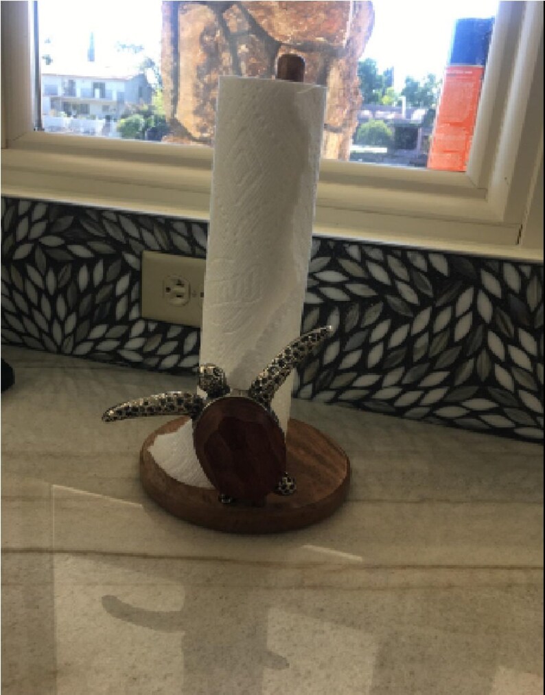 Turtle Paper Towel Holder Etsy