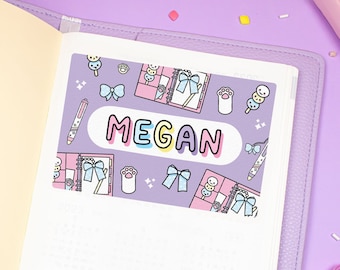 Custom Planner Label This Planner Belongs To, Full Page Sticker Planner Decoration, Cute Stationery Sticker, Personalize Name or Keep Blank
