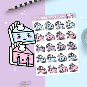 Pastel Pumpkin Pie Emoji Mood Tracker Planner Stickers / Cute Kawaii Sticker Sheet