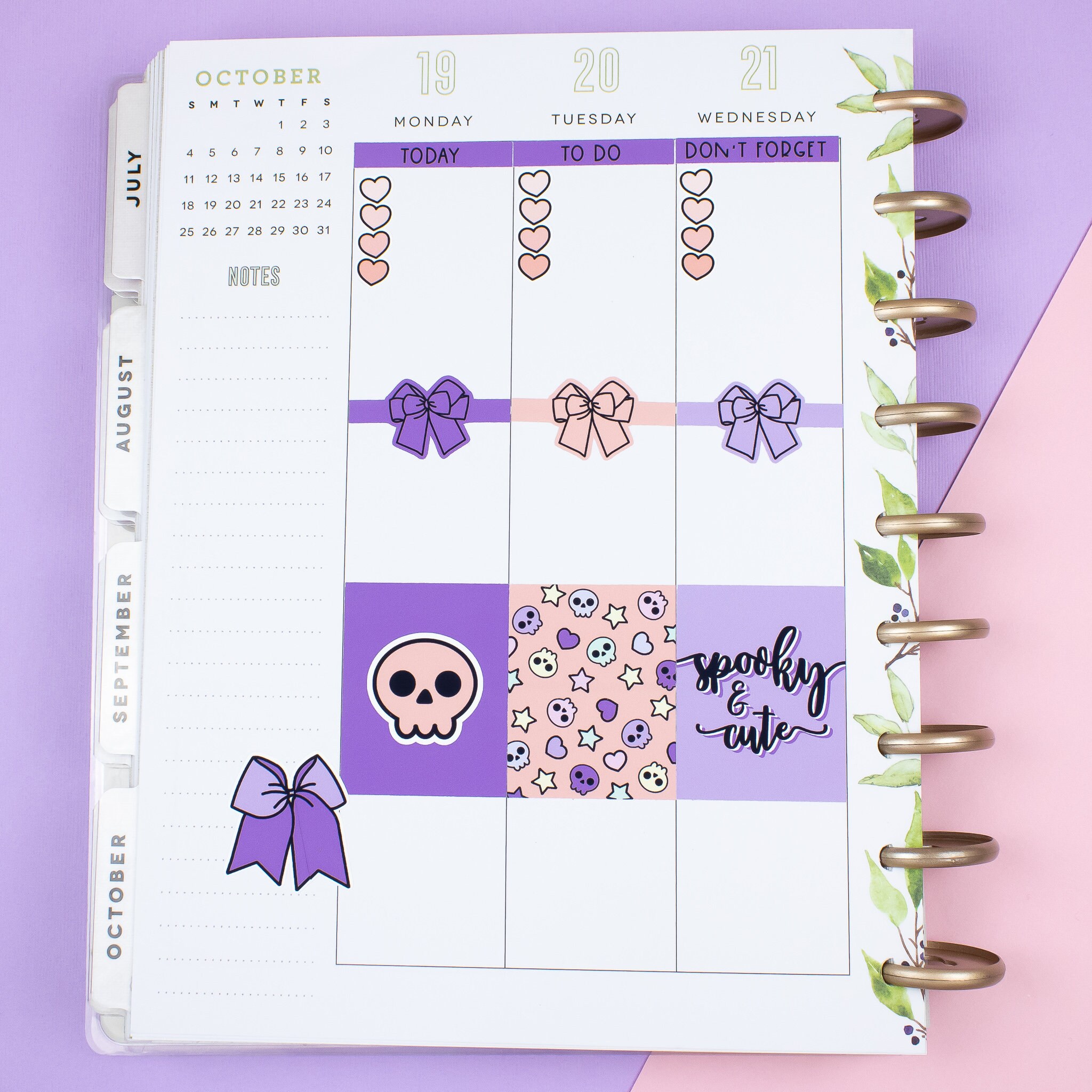 Spooky Doodles Halloween Weekly Planner Sticker Kit for | Etsy