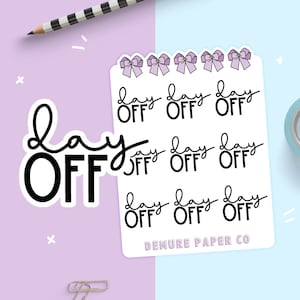 Day Off Script Planner Stickers