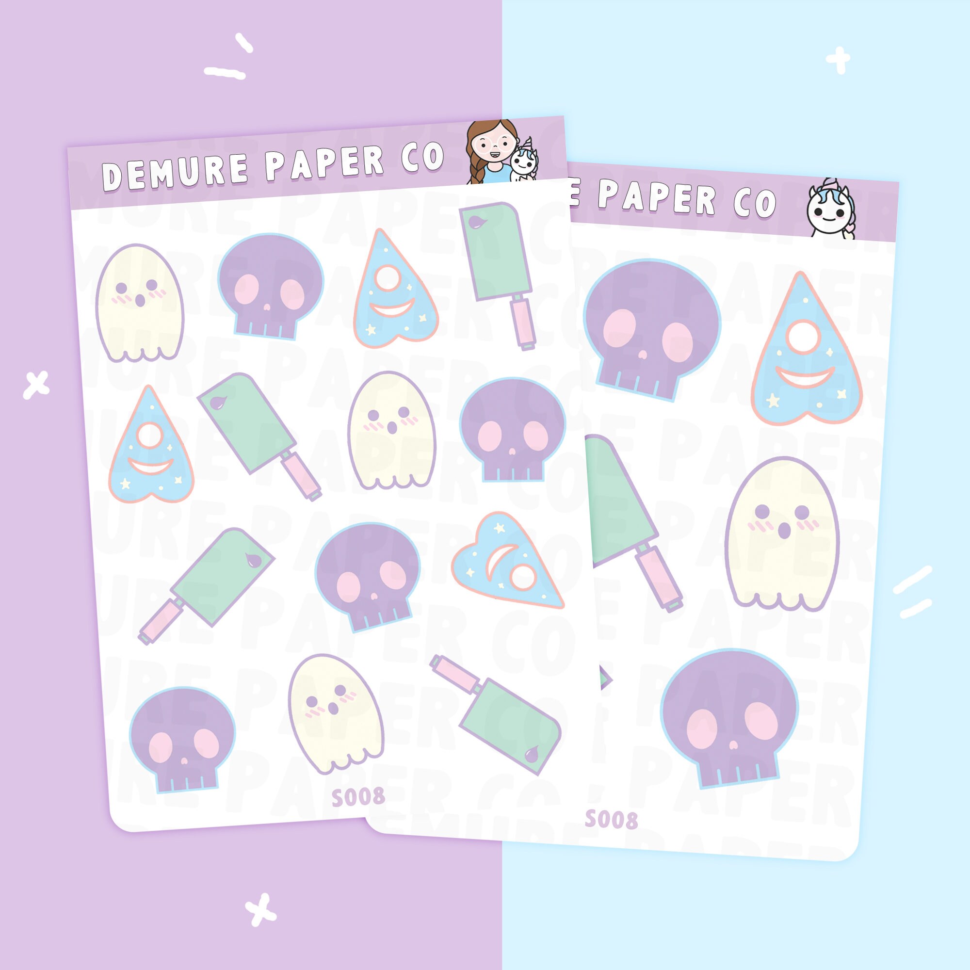 Pastel Goth Planner Stickers / Spooky Halloween Sticker Sheet / for ...