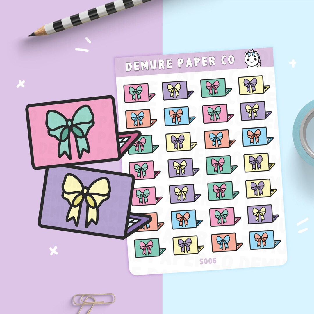 Rainbow Laptop Planner Stickers / Cute Sticker Sheet for Micro Happy ...