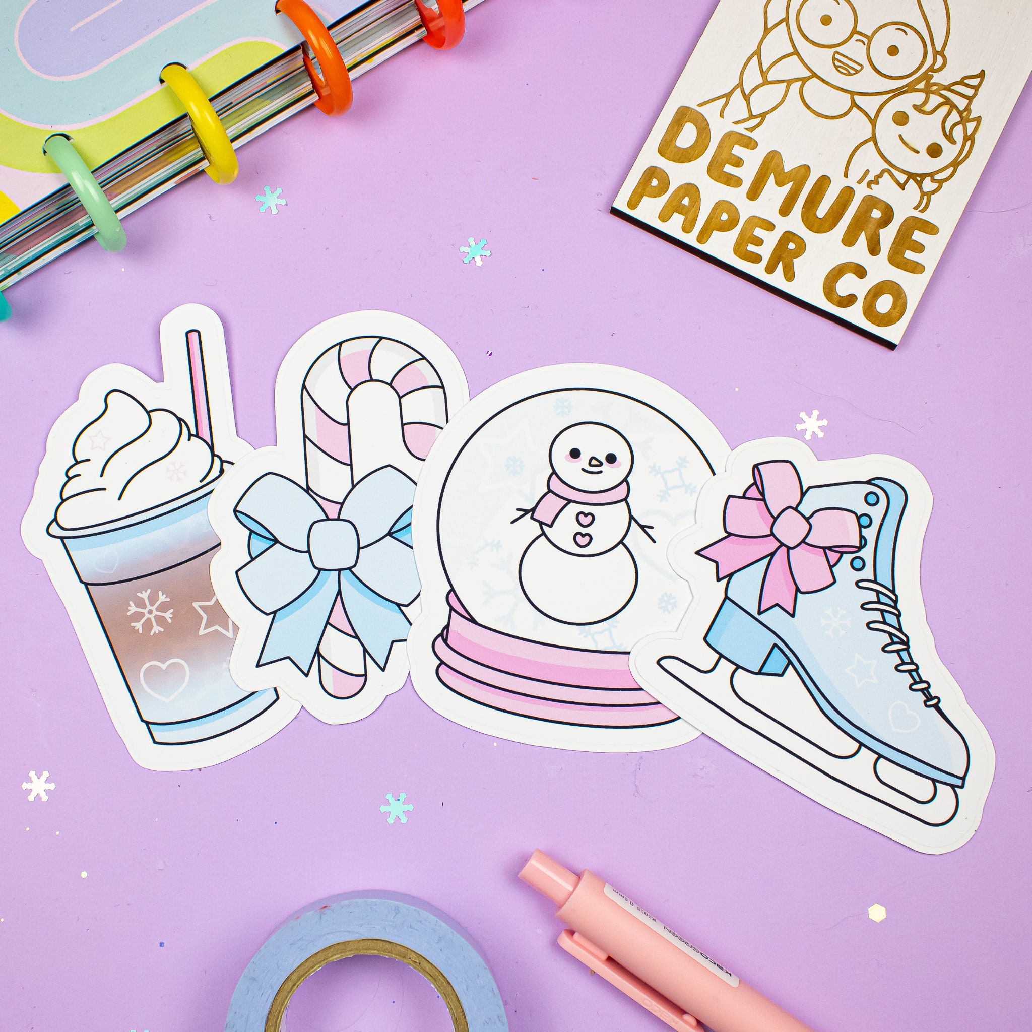 Planner Die Cut Pack Winter Cardstock or Vinyl Stickers / Etsy