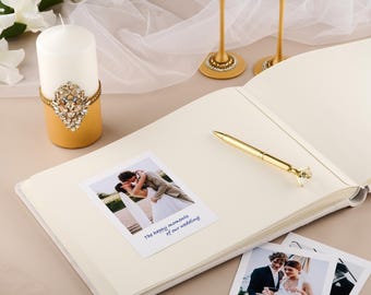 Personalized Wedding Photo Album: Embossed Keepsake Guest Book