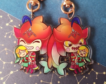 Acrylic legend of Zelda Sidon charm Double Sided / 2" inch / 5.08 cm