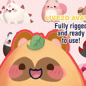 Customizable Vtuber - fox, squirrel, racoon, panda, big cat and many more models | Vtuber pet | Fully Body/Fully rigged Live2D Avatar