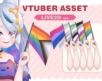 vtuber asset | Pride flag | Rainbow flag | Live2D version |