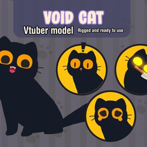 Vtuber - 虚無猫黒猫 - フルボディ/フルリグLive2Dアバター