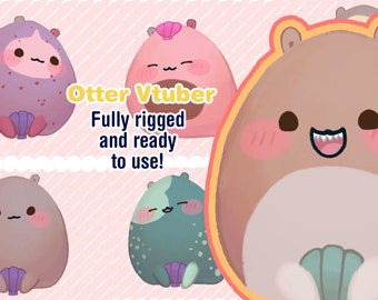 Customizable Otter Vtuber Blop – Fully Rigged Live2D Avatar