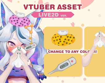 vtuber asset | Sick day stream package SMALL |  | Live2D version |