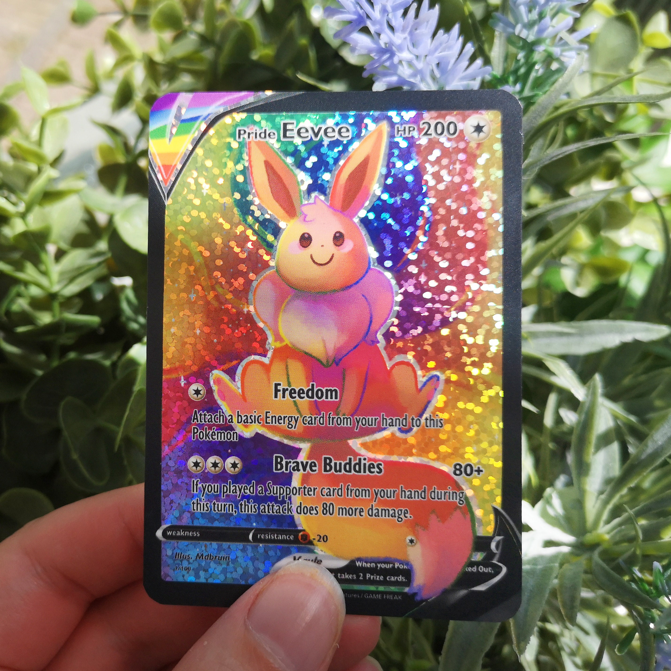 Holo Mega Gengar and mimikyu/ Custom holographic Pokémon card -   Portugal