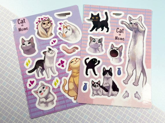 Meme Cats Pack of Cats Stickers | Sticker