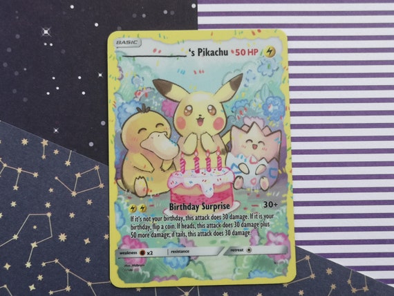 Baby Pikachu its a girl custom pokemon card -  Portugal