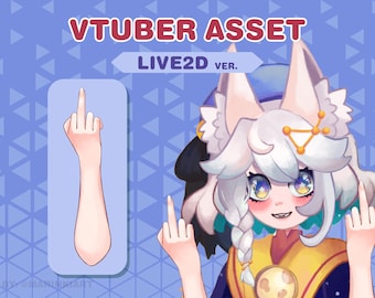 vtuber asset | hand middle finger vtuber asset | Live2D version |