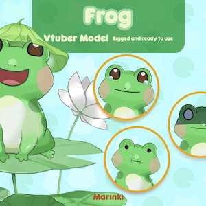 Frog vtuber | Vtuber pet | Live2D version