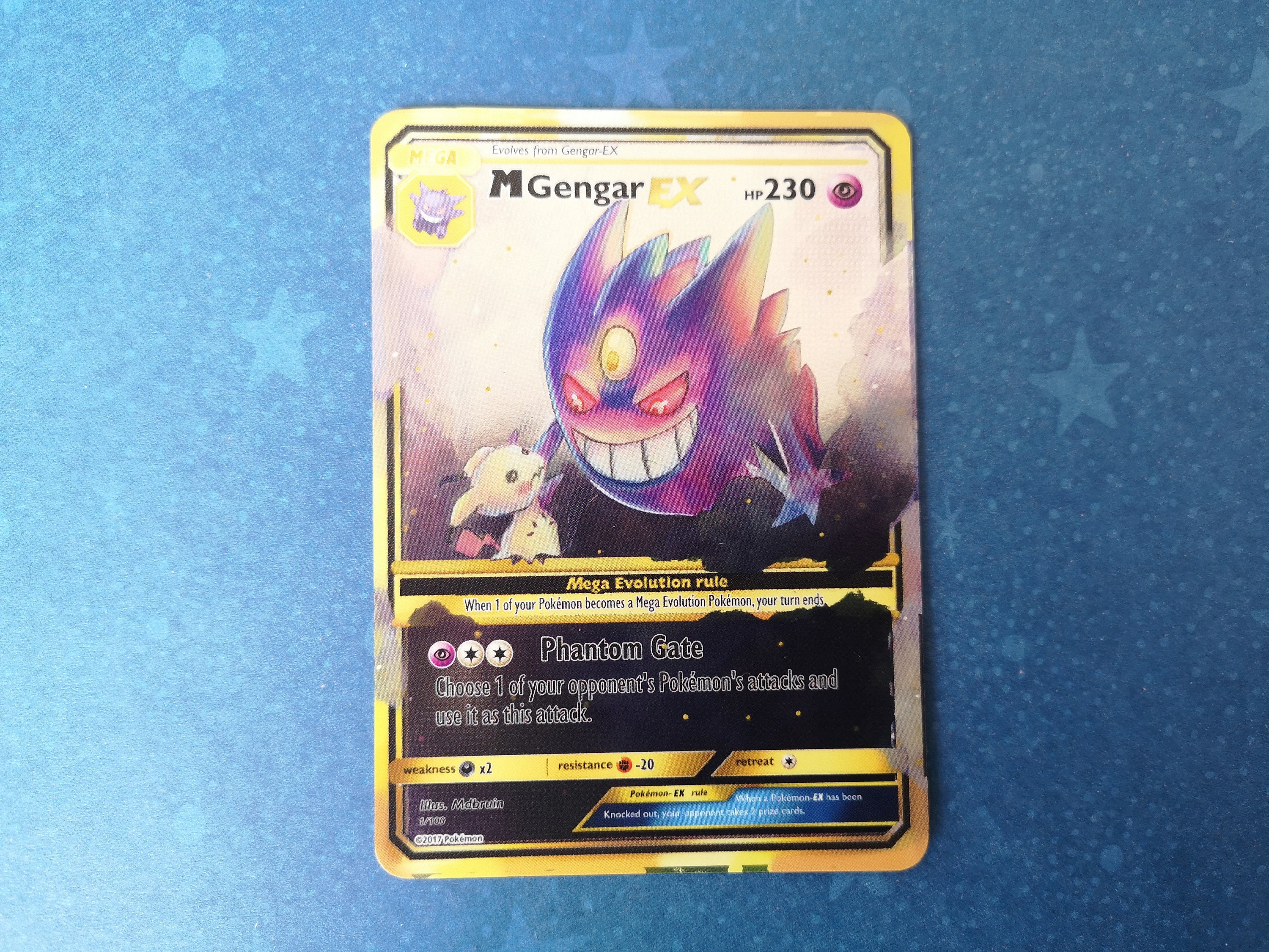 Holo Mega Gengar and Mimikyu/ Custom Holographic Pokémon Card -  Denmark