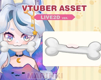 vtuber asset | dog bone in mouth | Live2D version