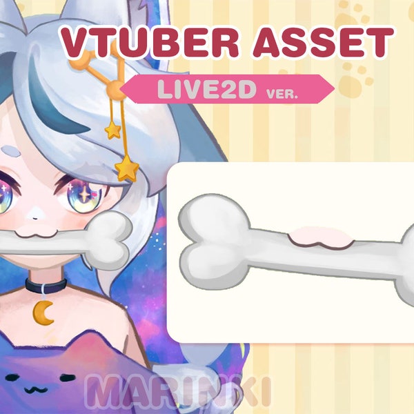 vtuber asset | dog bone in mouth | Live2D version