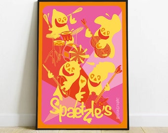 POSTER of original creation on satin paper, wall decoration, Speatzle's d'Alsace