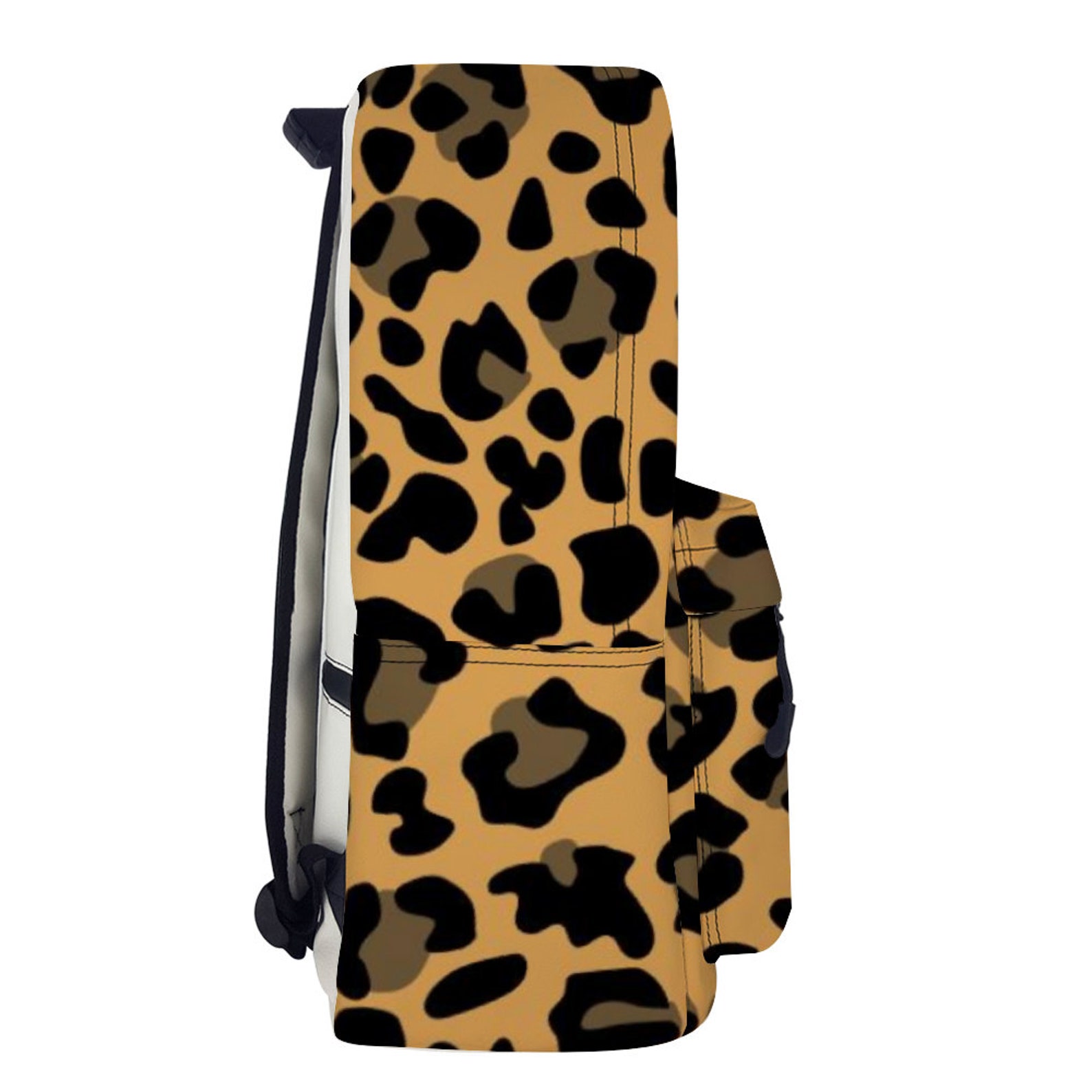 Cheetah Print Leather Backpack Women Backpack Animal Print Etsy