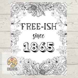 juneteenth coloring pages pack of 5 etsy