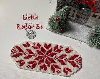 Winter Christmas Loom Beaded Bracelet | Western Bracelet | Little Rogue Co