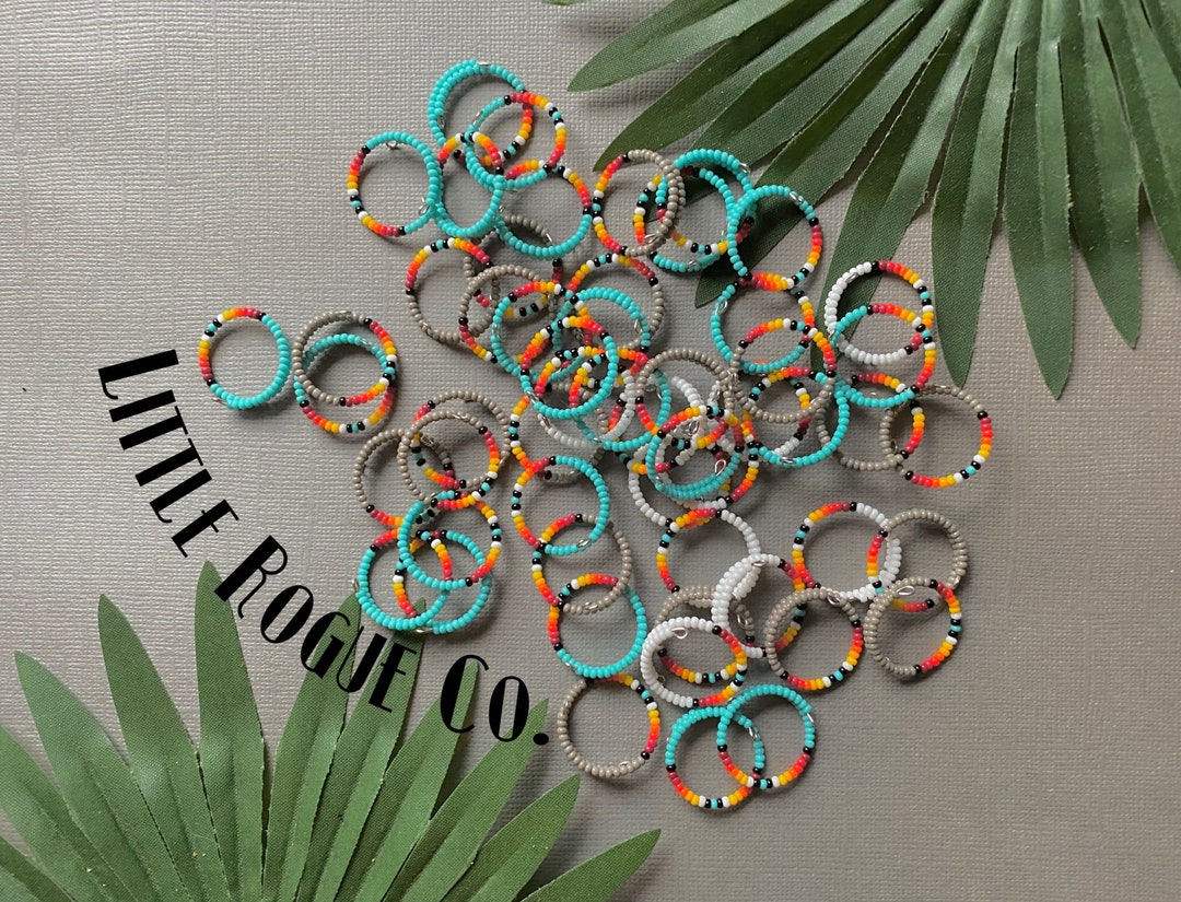 Seed Bead Stackable Rings | Adjustable Western Ring (2-pack) - Etsy