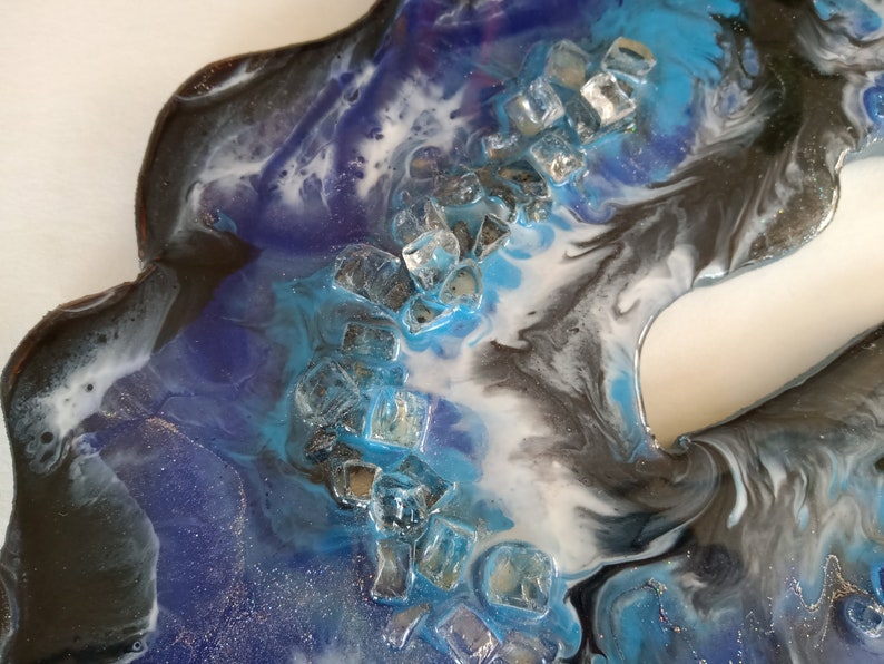 Painting and Epoxy Resin Art of Drawing Resin Geode from Resin Etsy