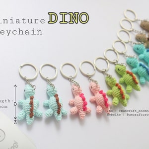 Miniature Crochet Dinosaur keychain, READY-to-Ship, handmade decor, amigurumi keychain, handmade ideas