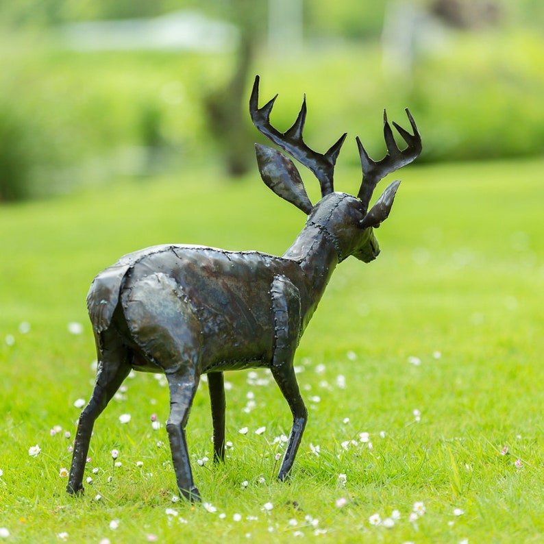 Deer Metal Deer Garden decoration Handmade statue Etsy