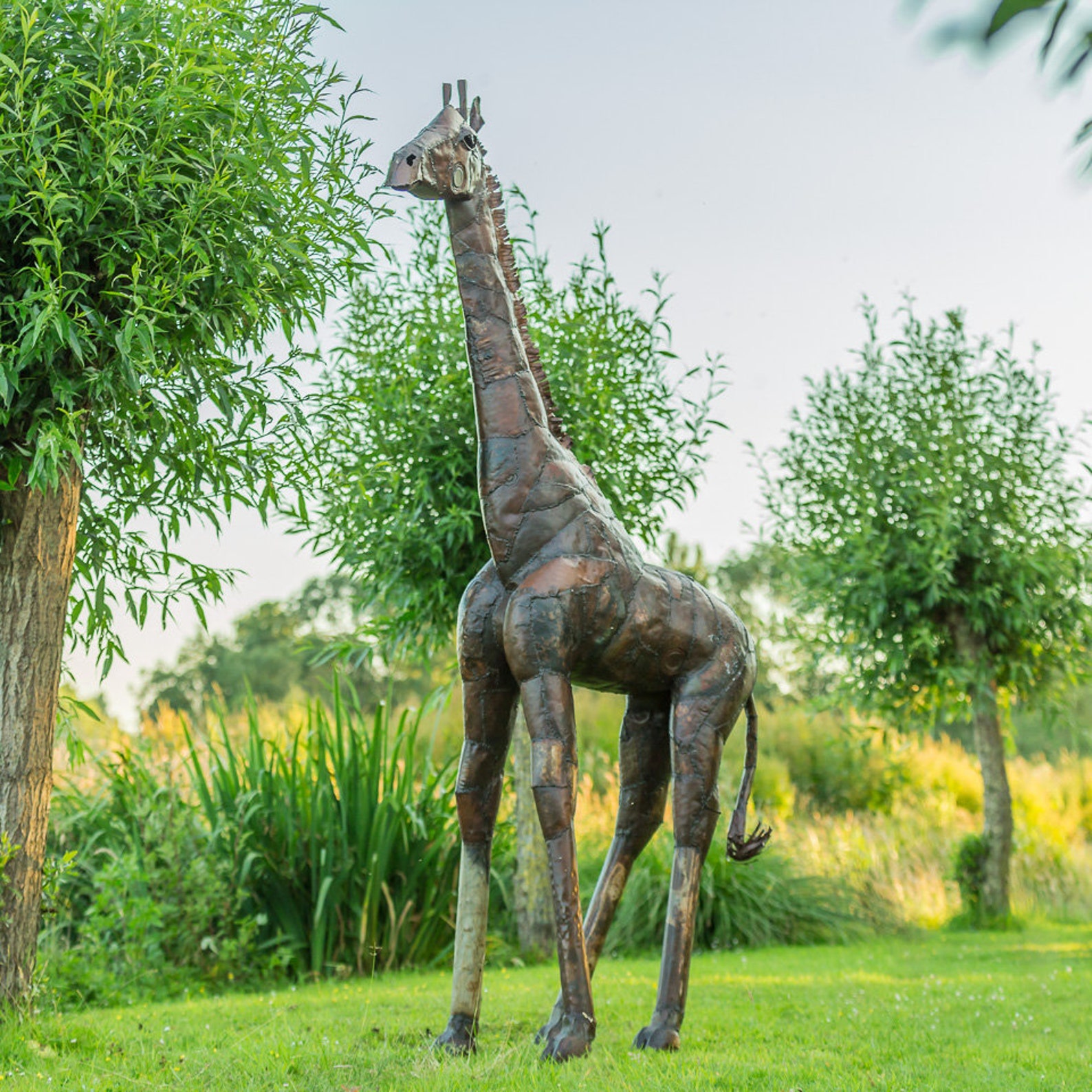 Giraffe Metal Giraffe Garden decoration Handmade statue Etsy