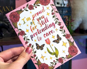 Handmade Funny Friendship Card for Mental Health and Support