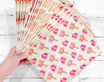 Pack of 20 Handmade Sweet Treats Coffee-Dyed Papers, Dopamine Journaling