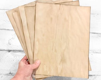 Pack of 20 Handmade Nomad Moon Magic Coffee-Dyed Papers, Plain